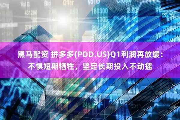 黑马配资 拼多多(PDD.US)Q1利润再放缓：不惧短期牺牲，坚定长期投入不动摇