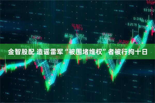 金智股配 造谣雷军“被围堵维权”者被行拘十日